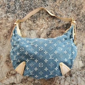 Denim shoulder purse
